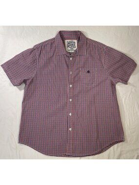 Men's XL Red/White/Blue Plaid American Republic Shirt Button Up Casual